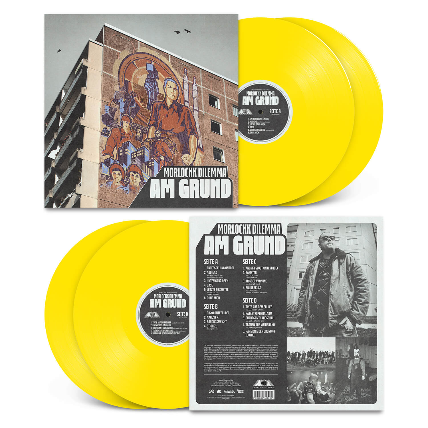 Morlockk Dilemma - Am Grund 2LP (LTD Yellow-Edition, inkl. Comic)
