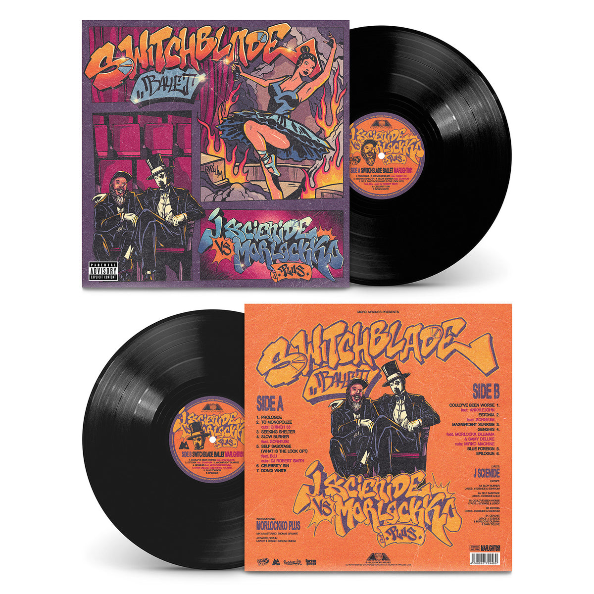 J Scienide vs Morlockko Plus - Switchblade Ballet LP (LTD Black Edition)