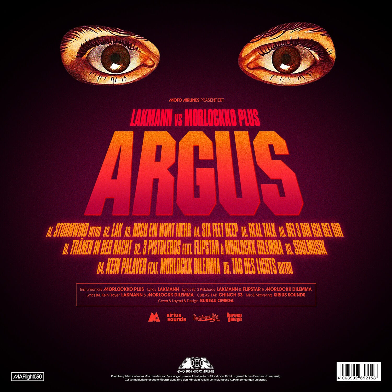 Lakmann vs. Morlockko Plus - Argus LP (Picture Disc-Edition)