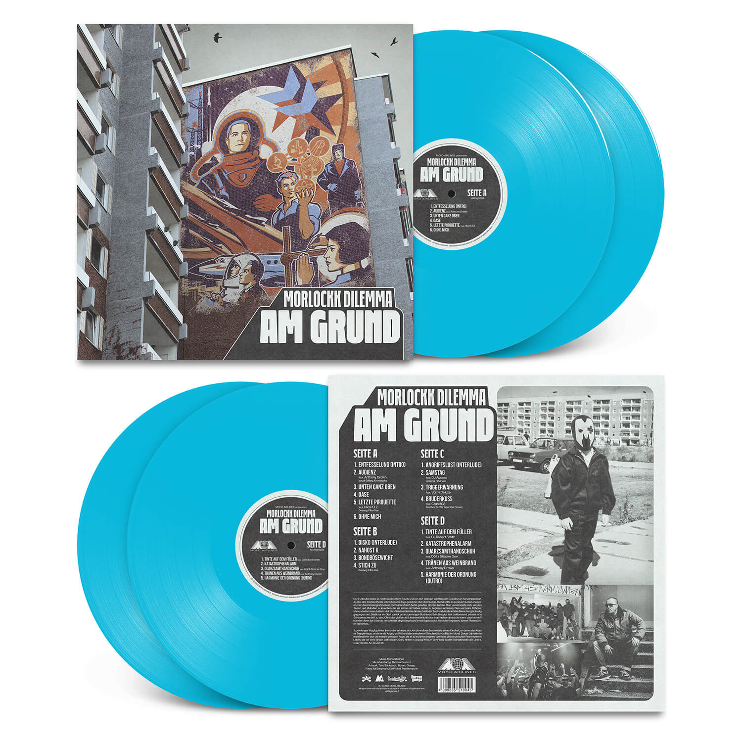Morlockk Dilemma - Am Grund 2LP (LTD Blue-Edition, inkl. Comic)
